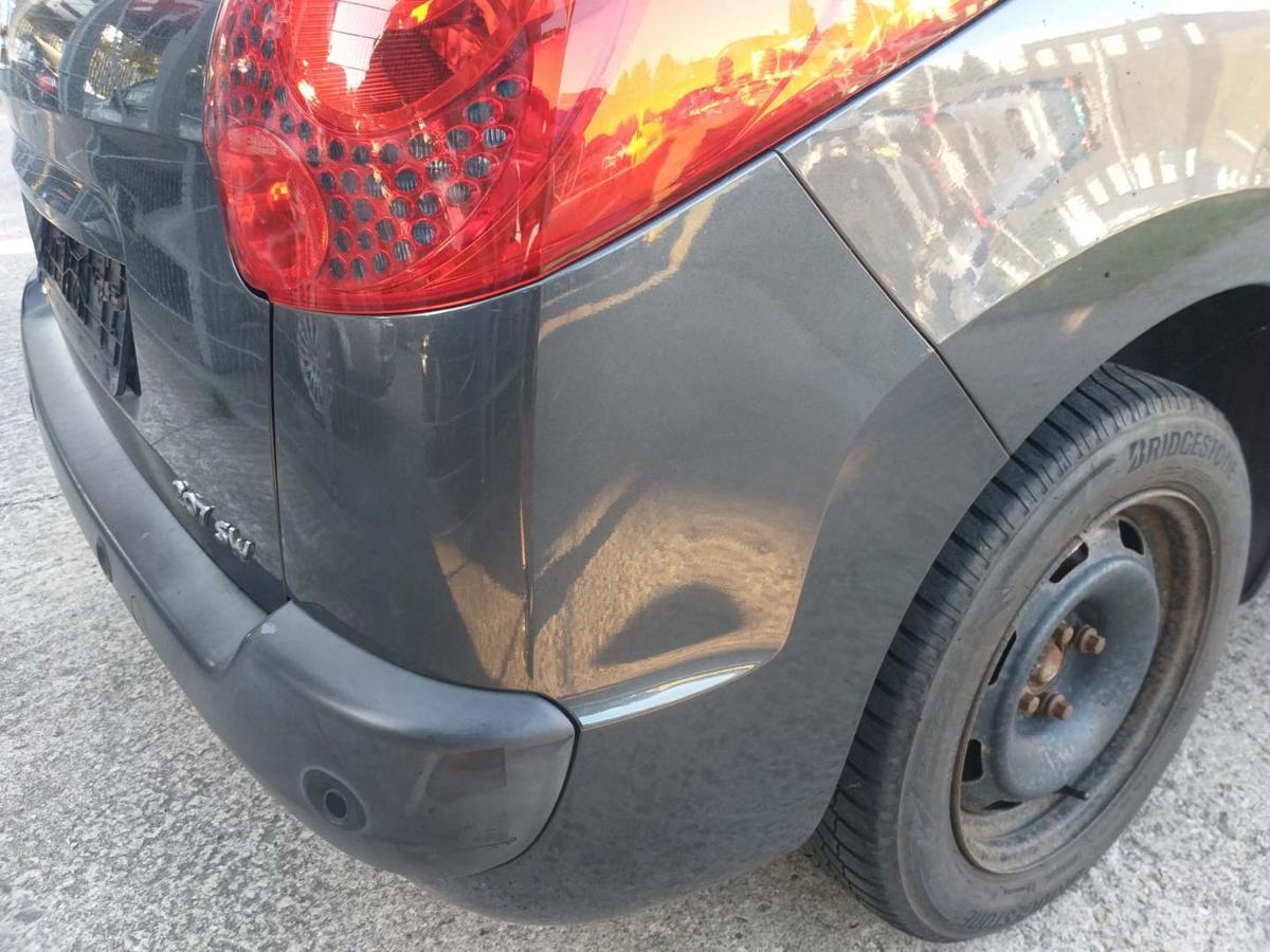Peugeot 207SW original Stoßstange Stossfänger hinten KTP Grau Shark Bj.2008